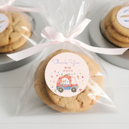 Eiscreme-LKW-Scoops für lustigen Kindergeburtstag Runder Aufkleber