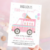 Eiscreme LKW Vier mal Sweet Birthday Einladung