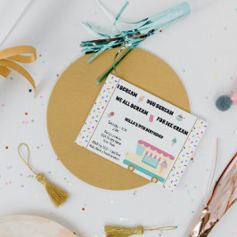 Eiscreme-Lkw zum Geburtstag Einladung