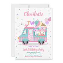 Eiscreme LKW Zwei süße 2. Geburtstags-Party