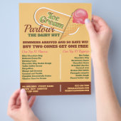 Eiscreme-Logo, Eiscremewerbung Flyer (Hand)