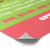 Eiscreme-Logo, Speisekarte für Eiscreme Poster (Ecke)