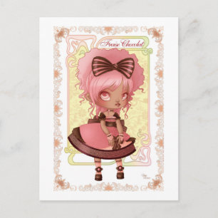 Eiscreme Lolita Fraise Chocolat Postkarte