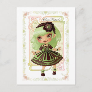 Eiscreme Lolita Schokolade Pistache Postkarte