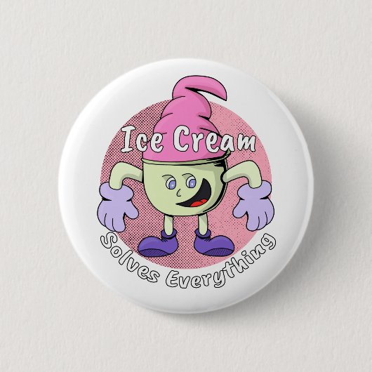 Eiscreme löst alles button (Vorderseite)