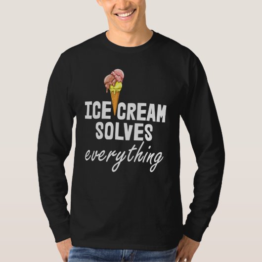 Eiscreme löst alles Eiscreme Liebe Männer Par T-Shirt (Vorderseite)