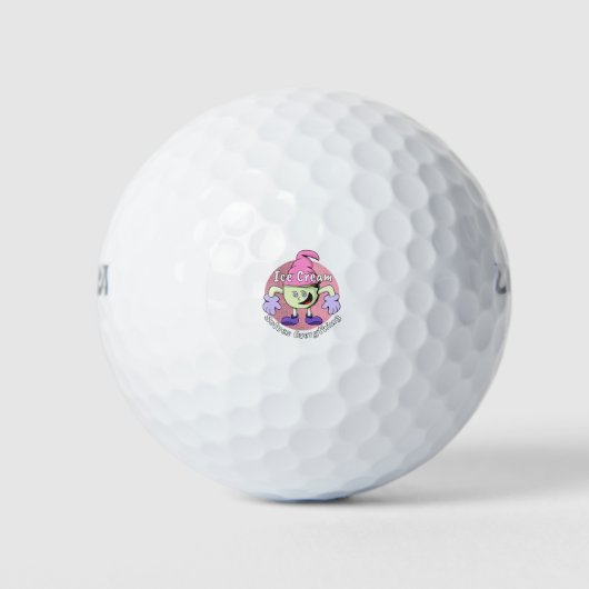 Eiscreme löst alles golfball (Vorderseite)