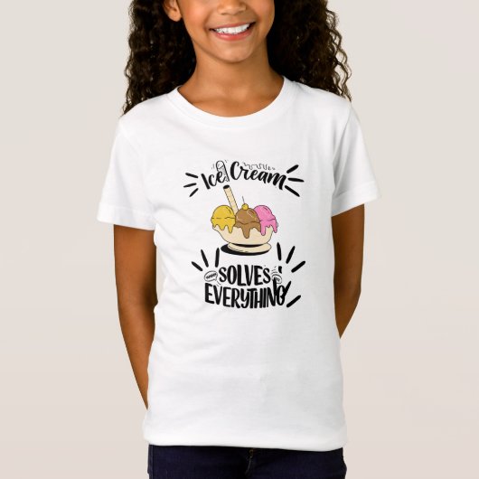Eiscreme löst alles T-Shirt (Vorderseite)