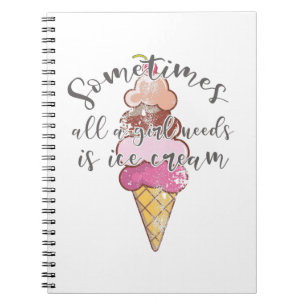 Eiscreme-Lover-Geschenk für 2010 Gewürze Notizblock