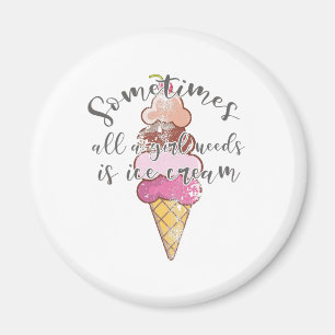 Eiscreme Lover Gift Girl Nadine Magnet