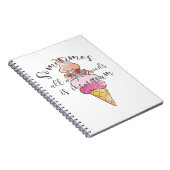 Eiscreme Lover Gift Girl Nadine Notizblock (Rechte Seite)