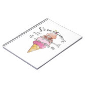 Eiscreme Lover Gift Girl Nadine Notizblock (Linke Seite)