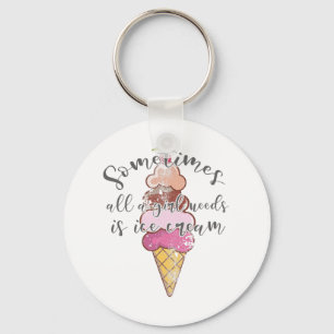 Eiscreme Lover Gift Girl Nadine Schlüsselanhänger