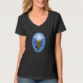 Eiscreme Lover Iceberg im Ozean Surreal Orca Wal T-Shirt