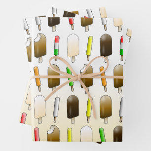 Eiscreme & Lustiger Geburtstag Geschenkpapier Set