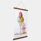 Eiscreme macht alles besser Küche | BAR | Wandteppich Mit Holzrahmen (Gewinkelt)