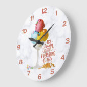 Eiscreme macht alles minimalistisch große wanduhr (Winkel)