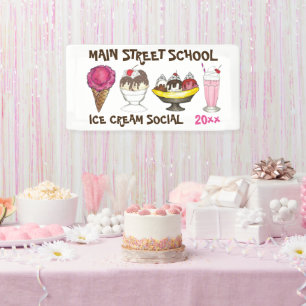 Eiscreme macht aus Ihrem eigenen Party Banner