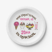 Eiscreme macht aus Ihrem eigenen Party Pappteller (Vorderseite)