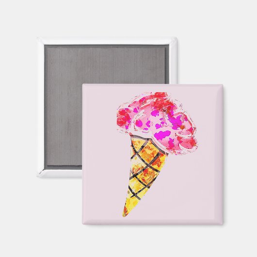 Eiscreme Magnet (Vorderseite/Rückseite)