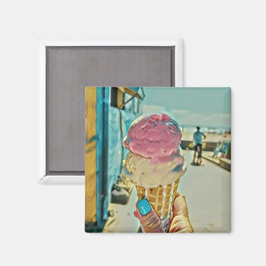 Eiscreme Magnet (Vorderseite/Rückseite)