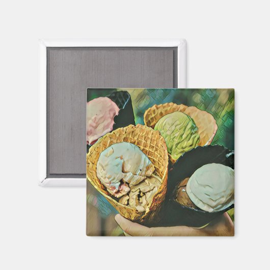 Eiscreme Magnet (Vorderseite/Rückseite)