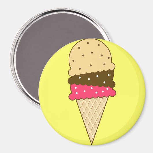 Eiscreme Magnet (Vorderseite/Rückseite)