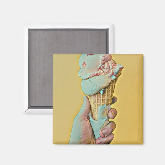 Eiscreme Magnet (Vorderseite/Rückseite)