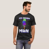 Eiscreme Man Willi Ice Creme Cone Scoops Zunge D T-Shirt (Vorne ganz)