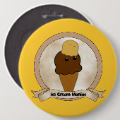 Eiscreme Maniac Button (Vorne & Hinten)