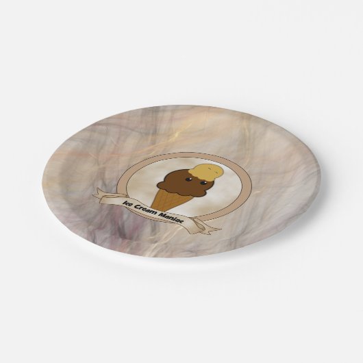 Eiscreme Maniac Pappteller (Schrägansicht)