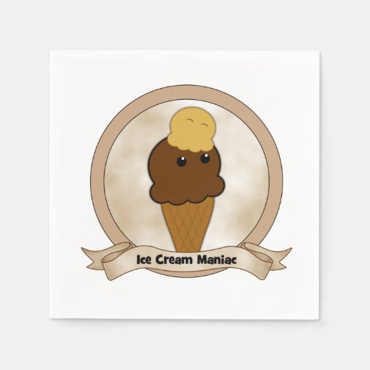 Eiscreme Maniac Serviette (Vorderseite)