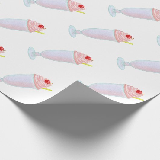 Eiscreme-Milchshake Geschenkpapier (Ecke)