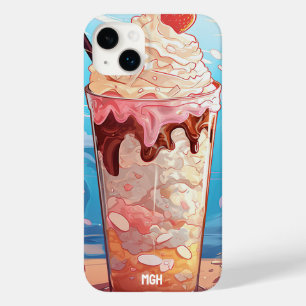 Eiscreme-Milchshake mit individuellem Monogramm Case-Mate iPhone 14 Plus Hülle