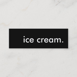 Eiscreme. Mini Visitenkarte