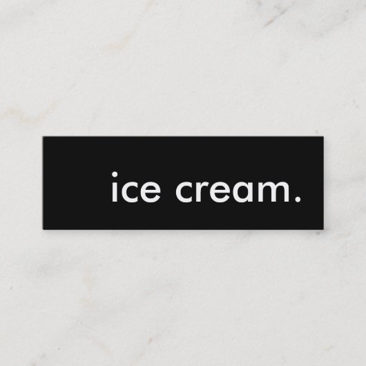 Eiscreme. Mini Visitenkarte (Vorderseite)