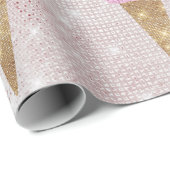 Eiscreme Minze rosa Pastel Elfenbeinfarben Funkeln Geschenkpapier (Rolleneckpunkt)