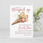 Eiscreme mit aufgetautem Brautparty Einladung (Stehend Vorderseite)