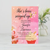 Eiscreme mit Bridal-Dusche Einladung (Stehend Vorderseite)