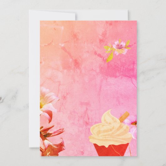 Eiscreme mit Bridal-Dusche Einladung (Rückseite)