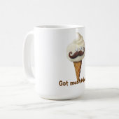 Eiscreme mit den Schnurrbärten Kaffeetasse (Vorderseite Links)
