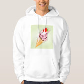 Eiscreme mit Erdbeere Hoodie (Vorderseite)
