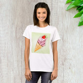 Eiscreme mit Erdbeere T-Shirt