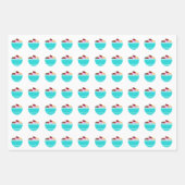 Eiscreme mit Kirschen Geschenkpapier Set (Vorderseite)