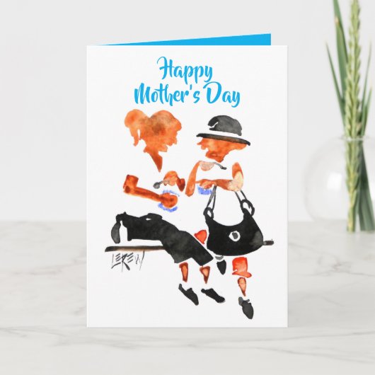 Eiscreme mit Mama #130716 Muttertag Karte (Vorderseite)