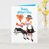 Eiscreme mit Mama #130716 Muttertag Karte (Gelbe Blume)