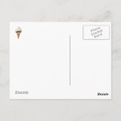 Eiscreme mit Mustaches Postkarte (Rückseite)