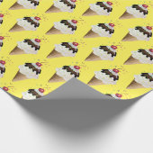 Eiscreme mit Sprinklen Geschenkpapier (Ecke)