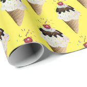Eiscreme mit Sprinklen Geschenkpapier (Rolleneckpunkt)