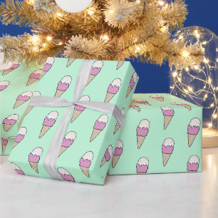 Eiscreme mit Sprinklen Modernes Niedliches Geschen Geschenkpapier